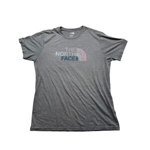 The North Face Mens XL Graphic Tee Heather Grey Short Sleeve Logo T-Shirt #K22